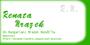 renata mrazek business card